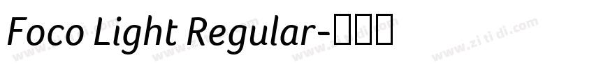Foco Light Regular字体转换